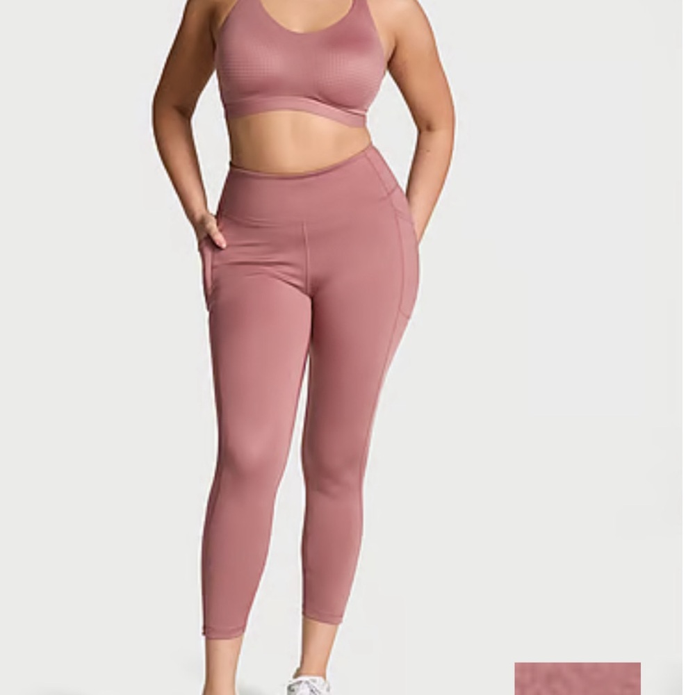VSX High-Waist Cropped Leggings in Dusty Rose